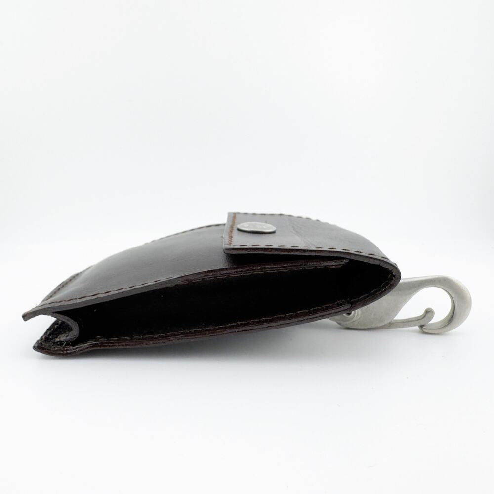 Dolce & Gabbana Vintage Leather Pouch Small Clutch with Silver Clasp‎
